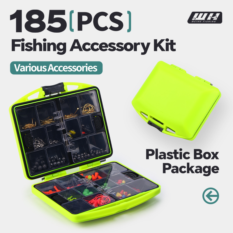 Fishing Hook Box - WEIHE 185個釣りアクセサリーセットボックス ペスカ ペシェ 釣り針コンボ