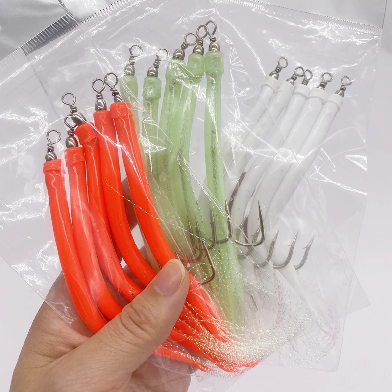 1/5個入り サバ釣り ウナギ釣り チューブジグ ベイト シ - Fishing Hook Offset のレビューと価格
