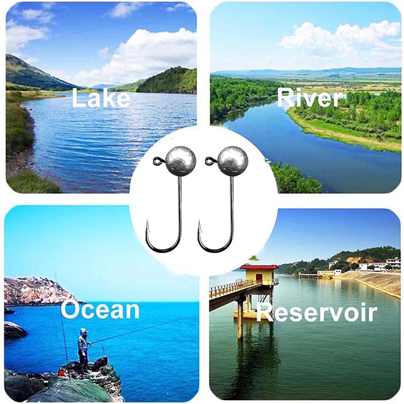 10 ピース/ロットジグヘッド釣りフック 1 グラム 2 グ - Fishing Hook Offset のレビューと価格