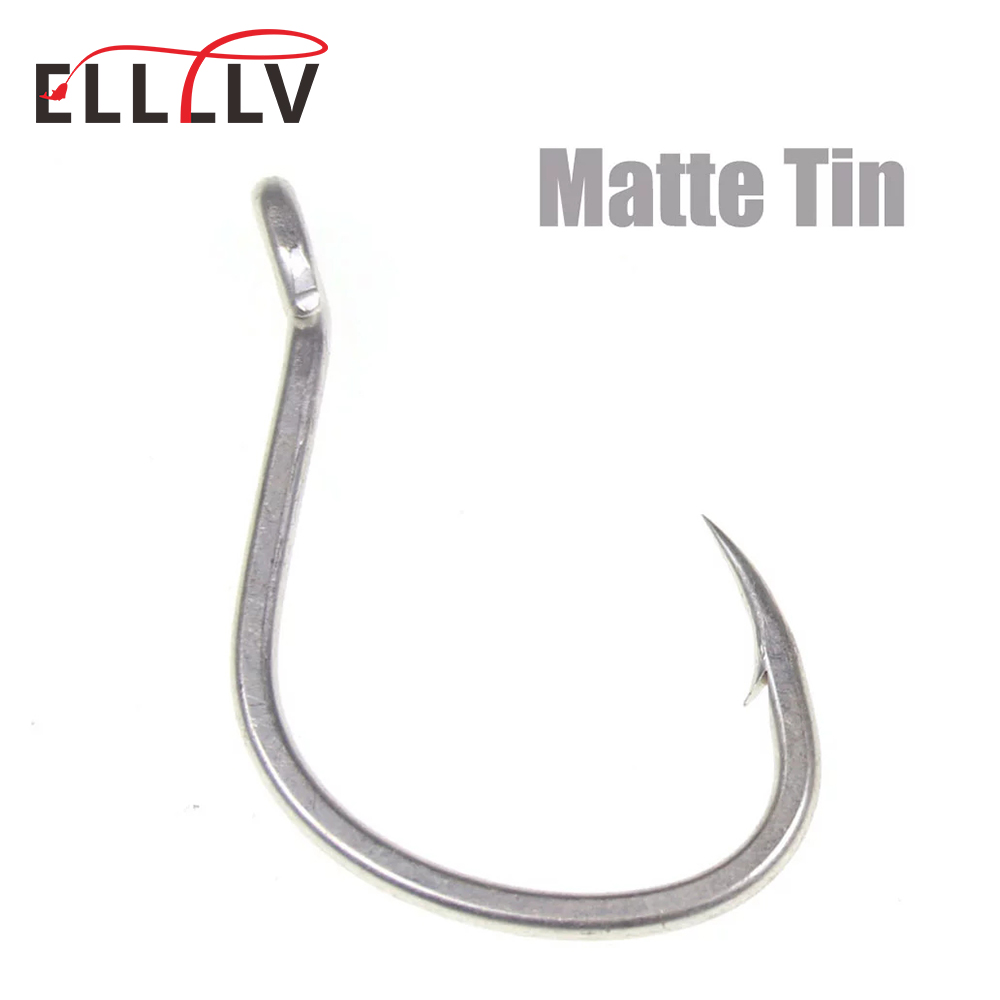 高炭素鋼の釣り針,塩水釣り,マット,錫,錆びない,とげのある - Fishing Hook Offset のレビューと価格