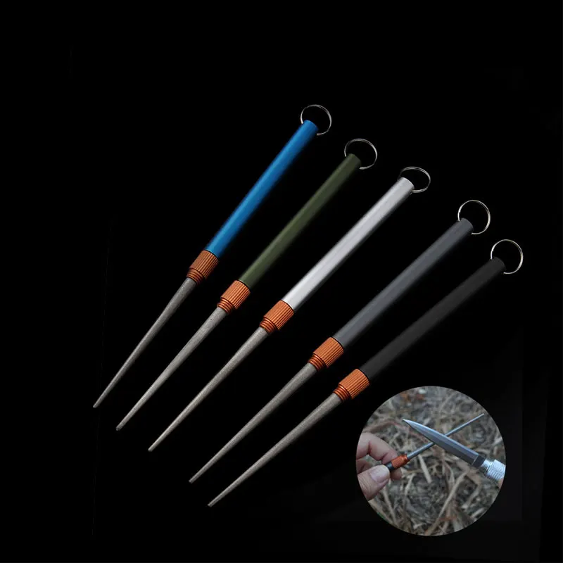 屋外マットミニ EDC ナイフ研ぎロッドステンレス鋼エメリー - Fishing Hook Stainless Steel のレビューと価格