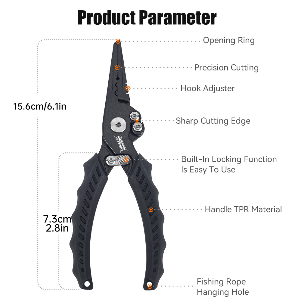 王国釣りプライヤー多機能スプリットリングワイヤーカッターフッ - Fishing Hook Stainless Steel のレビューと価格