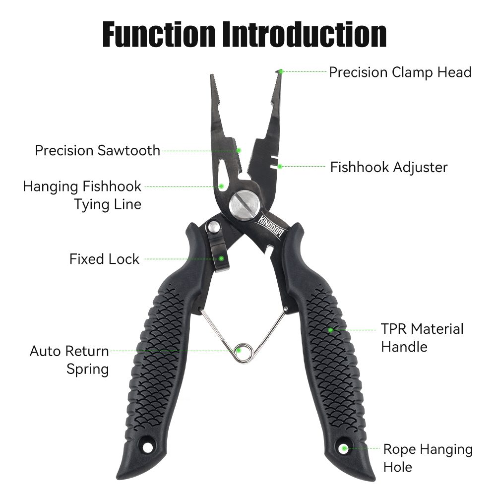 王国釣りプライヤー多機能スプリットリングワイヤーカッターフッ - Fishing Hook Stainless Steel のレビューと価格