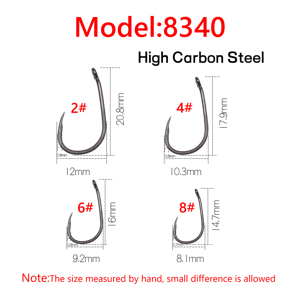 50個入り マットブラック コイ釣り用バーブレスフック ダウ - Fishing Hook Assortment のレビューと価格