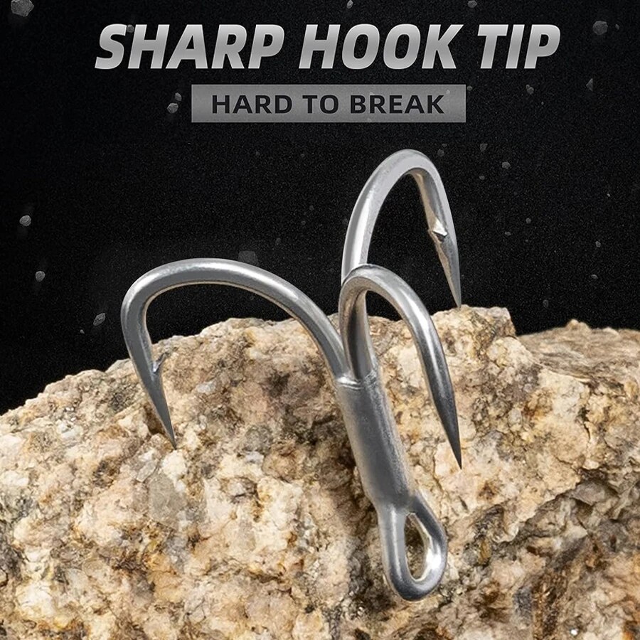 釣りトレブルフック​​高炭素鋼 4X 強力なシャープ有刺鉄線 - Fishing Hook Offset のレビューと価格