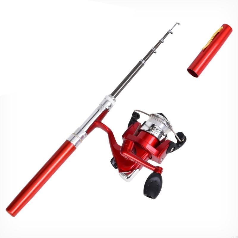 ミニペンスタイル釣り竿セット軽量ポケット釣り竿釣りリール付き - Penn Reel Fierce のレビューと価格
