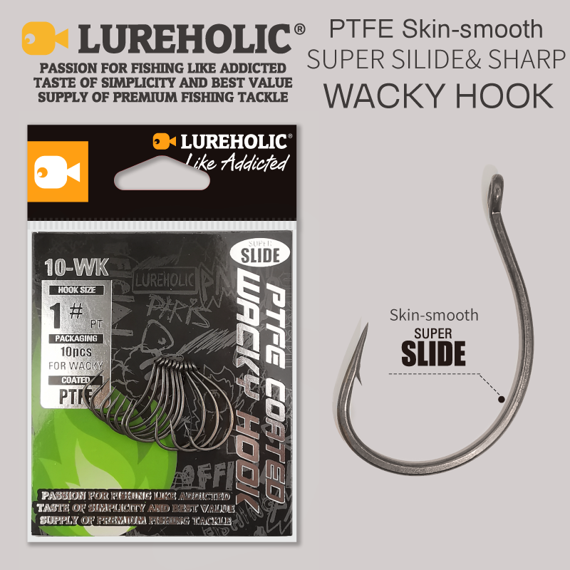 LUREHOLIC PTFE スーパースライドワッキーフック - Fishing Hook Offset のレビューと価格