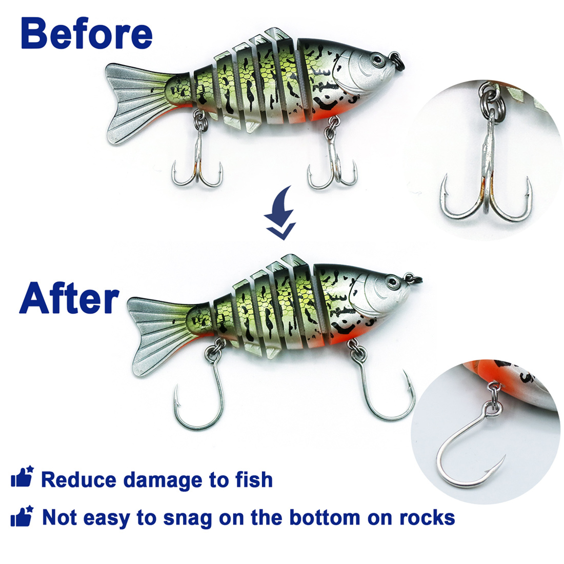 9 キロ釣りフック 25 個ジグフックインライン鯉釣りジギン - Fishing Hook Assortment のレビューと価格