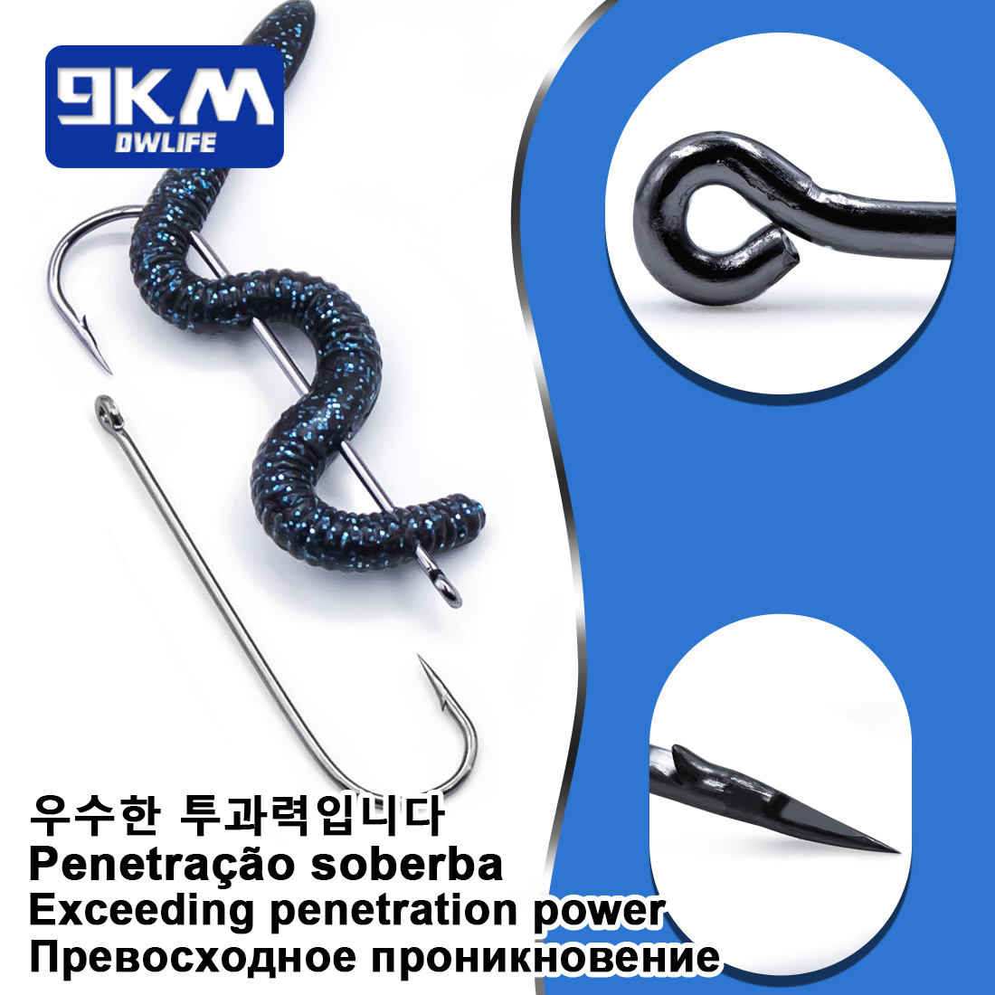 釣り針 ロングシャンクフック バーブ付きアバディーンフック  - Fishing Hook Offset のレビューと価格