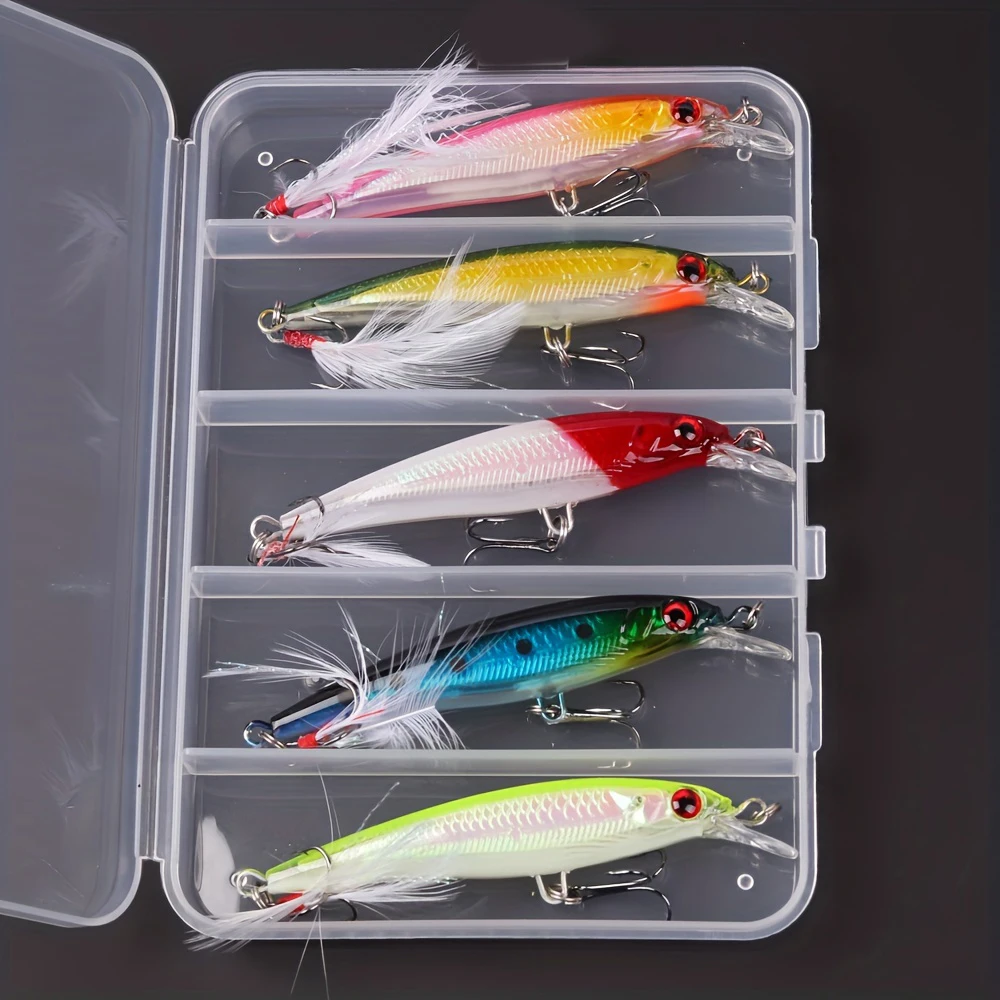 3Dレーザーアイミノールアー,フェザー付きハードベイト,最大 - Fishing Hook のレビューと価格