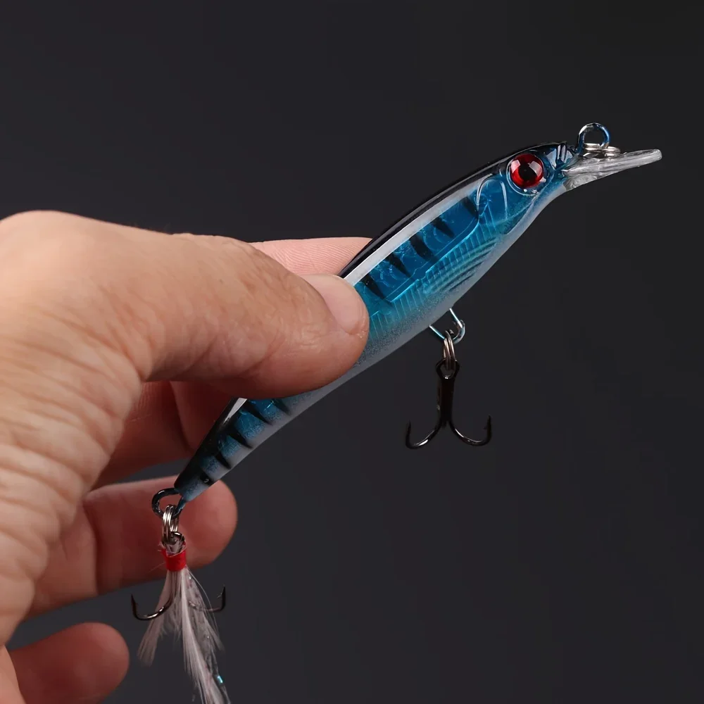 3Dレーザーアイミノールアー,フェザー付きハードベイト,最大 - Fishing Hook のレビューと価格