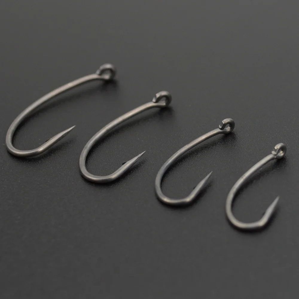 100 個コーティング高炭素ステンレス鋼有刺鉄線鯉釣りフック - Fishing Hook Assortment のレビューと価格