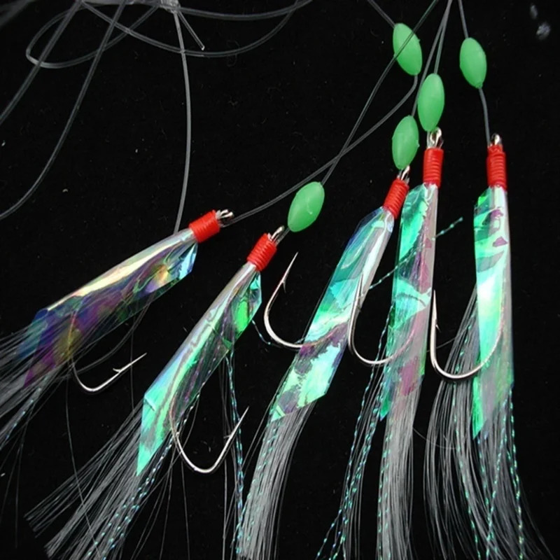 5 ピース/セットマルチカラーソフトシルバースキン釣りルアー - Fishing Hook Assortment のレビューと価格