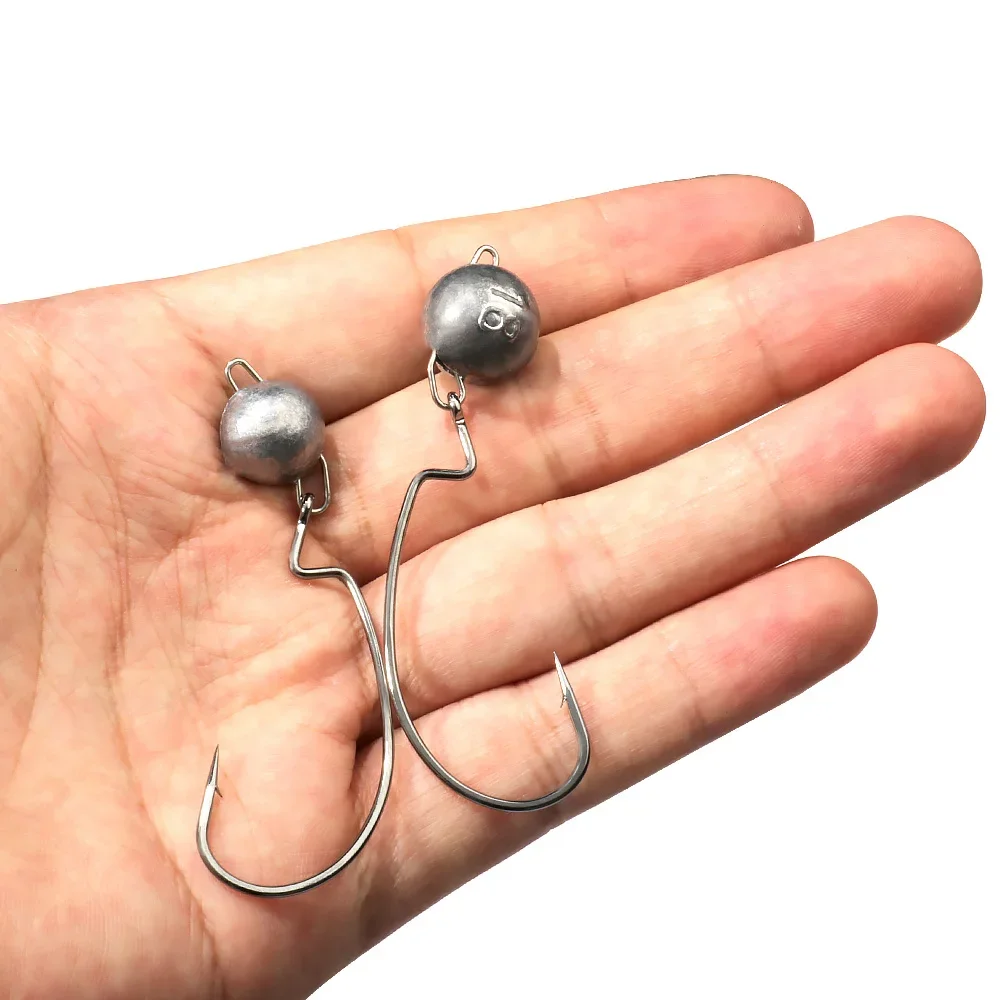 5個入りメタルジグヘッドワームフック2g 4g 10g 14 - Fishing Hook Offset のレビューと価格